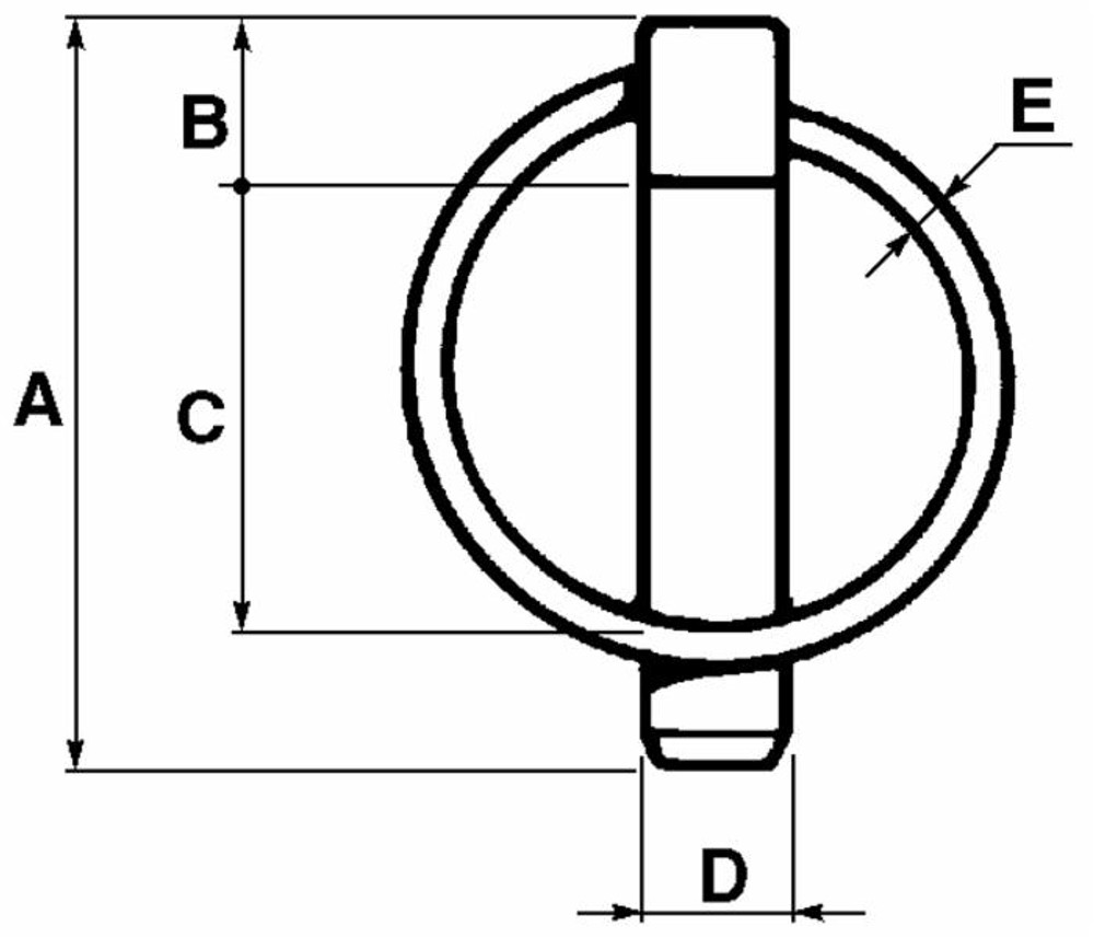 Spina scatto tonda ø6x55mm - Ama