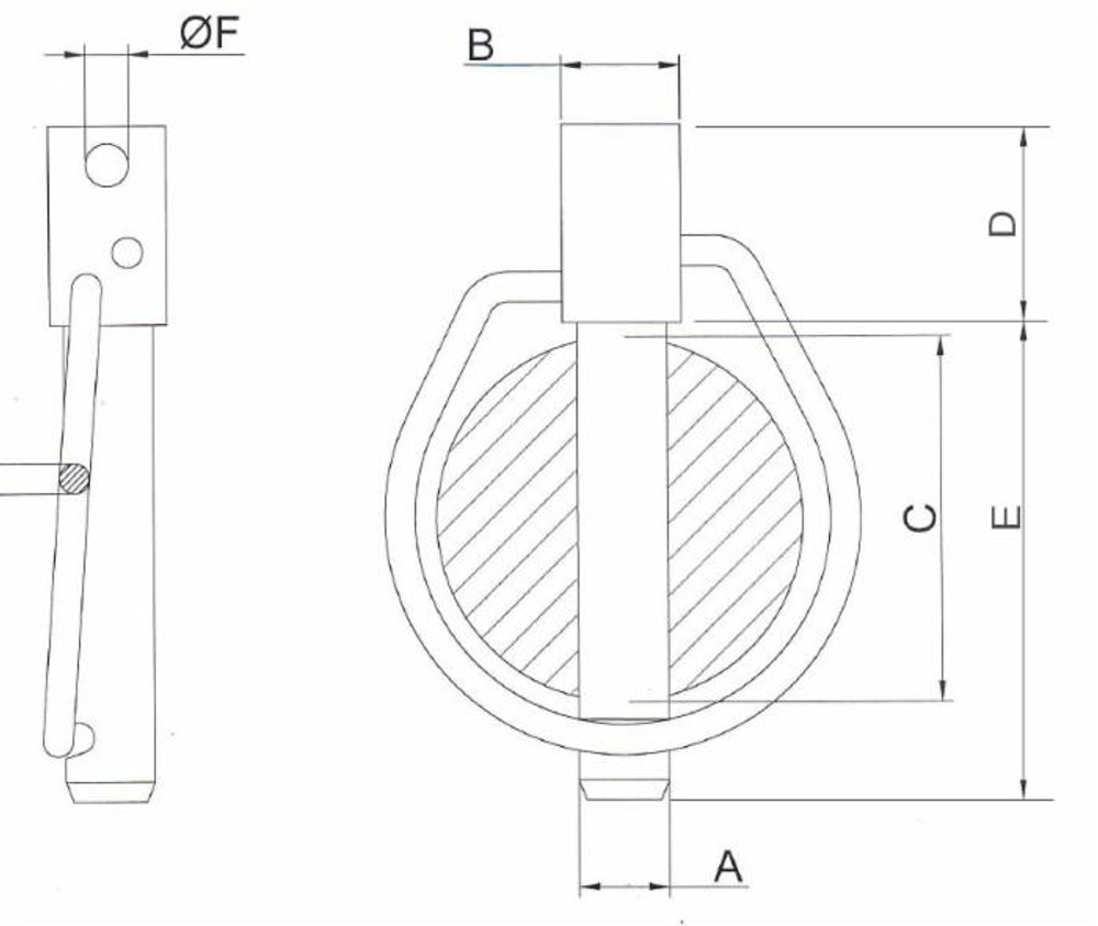 Spine a scatto con sicurezza ø 11 lunghezza 55 - Ama