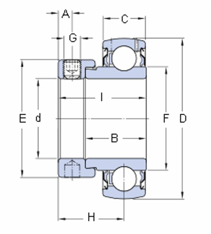 Cuscinetto mod. YET 206 Skf - Skf
