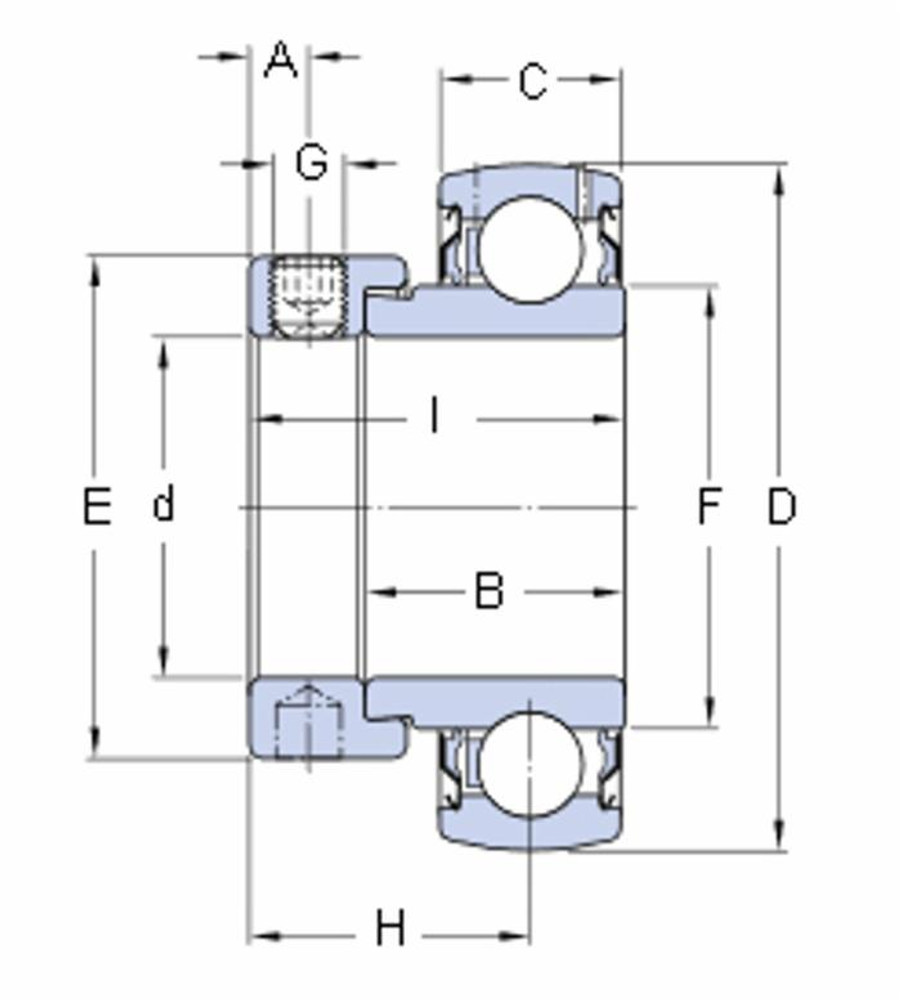 Cuscinetto mod. YET 206 Skf - Skf