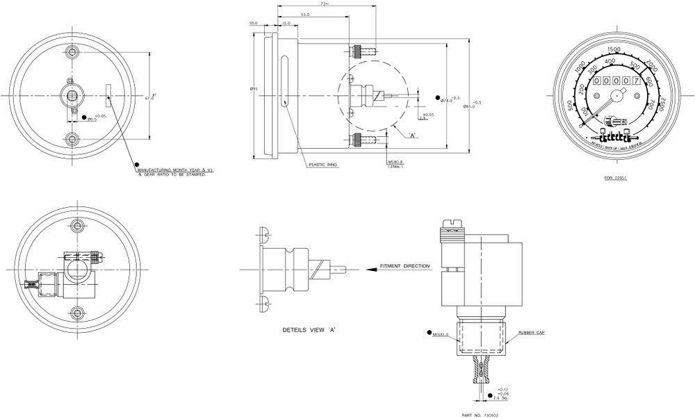 Contaore trattore adattabile Fiat 4334916 - Ama