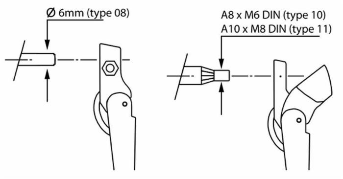 Braccio tergicristallo singolo regolabile 300-400mm - Ama