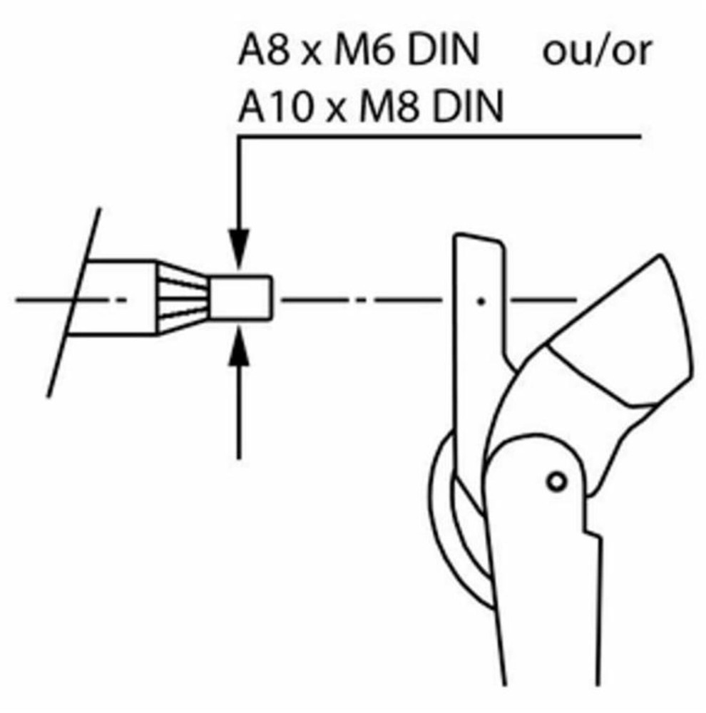Braccio tergicristallo dritto regolabile 300-400mm - Ama