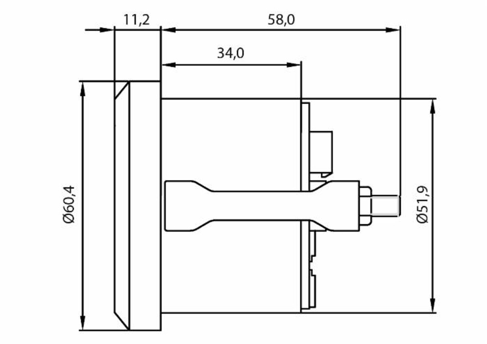 Manometro olio motore analogico 0-8bar 12V - Ama