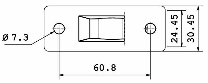 Supporto in alluminio per braccio specchio - Ama