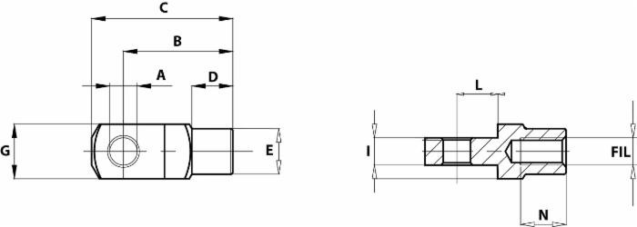 Attacco per forcelle M8 dx - Ama