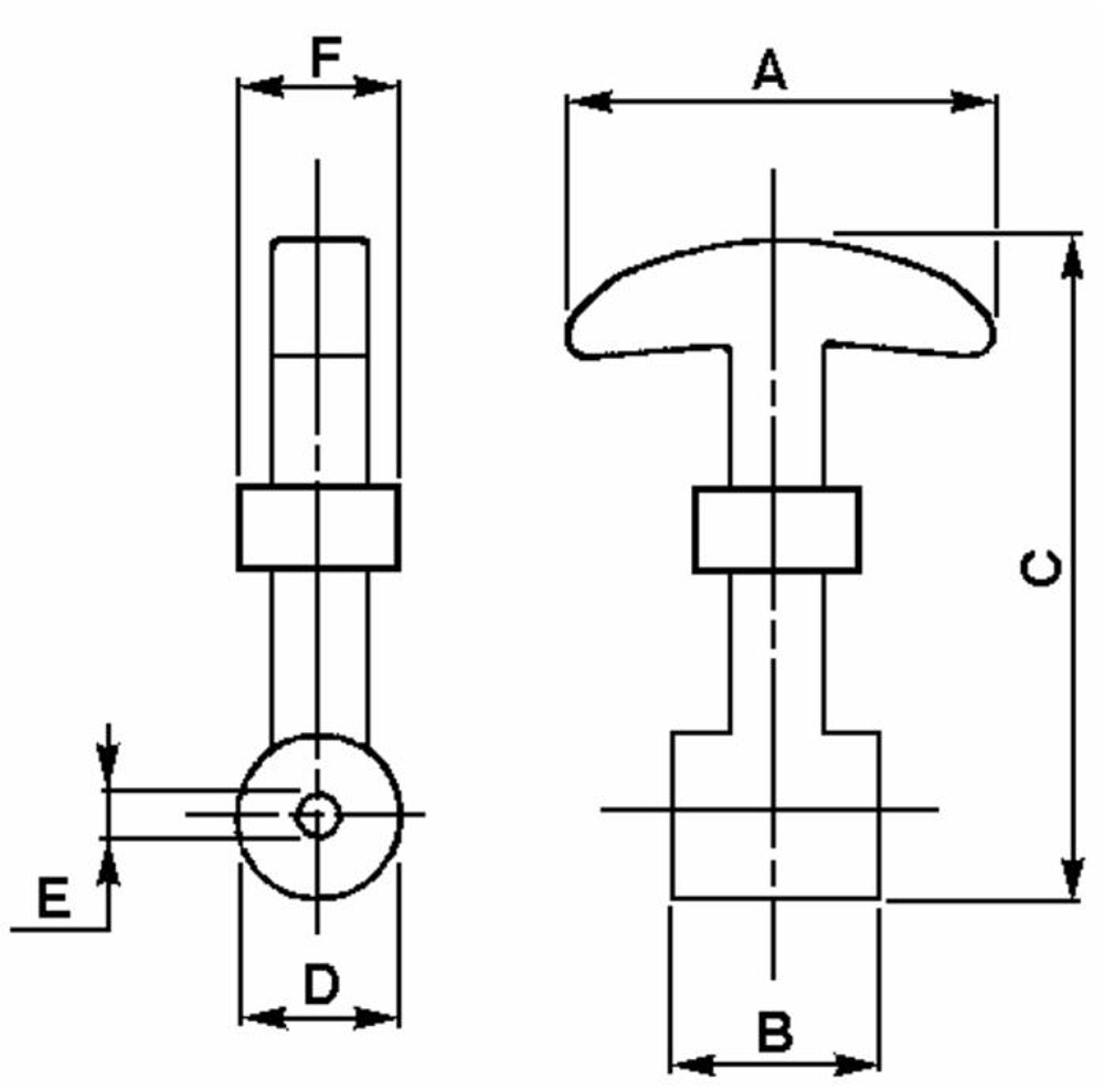 Tirante aggancia cofano mini l= 65mm - Ama