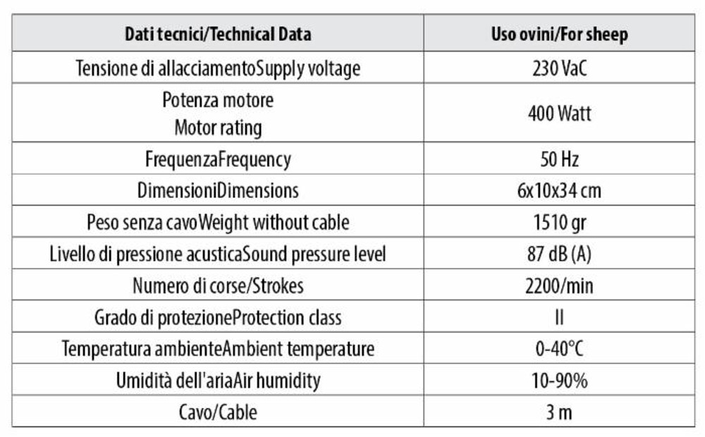 Tosatrice Costanta per ovini da 230V 400W - No brand