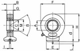 Terminale a snodo per terzo punto Tsar femmina Ø 17mm - Ama