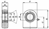 snodo sferico posteriore per terzo punto Ø 25mm - Ama