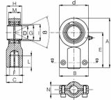 Terminale a snodo per terzo punto ISO 6982 Ø 20mm - Ama