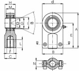 Terminale a snodo per terzo punto ISO 6982 Ø 20mm - Ama