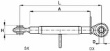 Terzo punto meccanico cat. II M27x3 lunghezza 300-430mm - Ama
