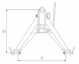 Attacco a tre punti triangolare maschio cat. II - Ama