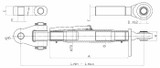 Terzo punto cat. III-IV con tirante e attacco snodato M48x3 lunghezza 535-700mm - Ama