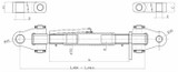 Terzo punto cat. III-IV con attacchi snodati M48x3 lunghezza 765-975mm - Ama