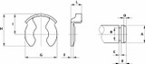 Molla per perno Ø 8mm L= 4,1mm - Ama