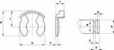 Molla per perno Ø 8mm L= 4,1mm - Ama