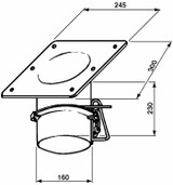 Bocchetta grano con flangia 300x245mm - Ama