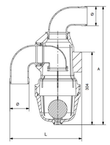 Valvola sifone raccordo curvo ø60mm - Riv