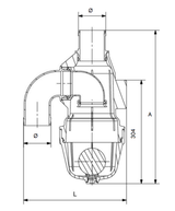 Valvola sifone raccordo dritto ø60mm - Riv