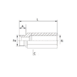 Colonnetta valvola paracadute maschio-femmina 1/4" - Ama Refluid