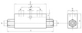 Valvola di blocco doppio effetto da 1/4" con attacchi 12l - Ama Refluid