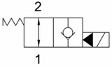 Valvola elettrica a 2 vie normalmente aperta 24VDC - Ama Refluid