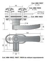 Maniglia finestrino destra in plastica - Ama