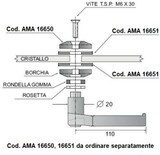 Maniglia trattore universale sinistra chiusura finestrino - Ama
