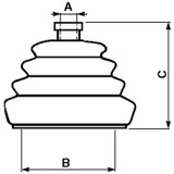 Cuffia parapolvere leva cambio 56X13 H=70 - Ama