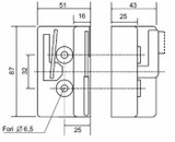 Serratura universale cabine con copertura nera dx leva dritta - Ama