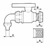 Valvola a sfera filettatura G 1 - Arag