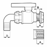 Valvola a sfera filettatura G 1 1/4 - Arag