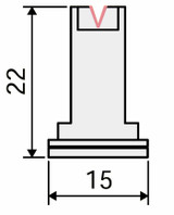 Ugello a ventaglio antideriva con inserto in ceramica blu Ø 1mm - Asj Spray-Jet