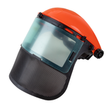 Visiera protettiva combinata in policarbonato e rete arancione - Ama