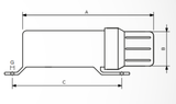 Portadocumenti tubolare Tu-Box Mini lunghezza 320mm - Seat Plastic