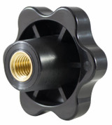 Volantino 6 lobi femmina Ø 30mm filetto M5 - Ama