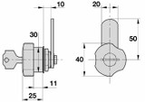 Volantino con serratura Dx CD - Ama