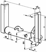Verricello sinistro per rimorchi ø 42mm - Ama