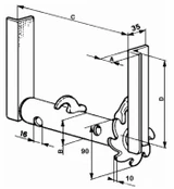 Verricello sinistro per rimorchi ø 48mm - Ama