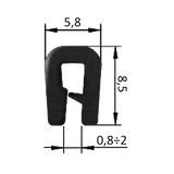 Guarnizione coprilamiera fino a 2,5mm (5 mt) - Ama