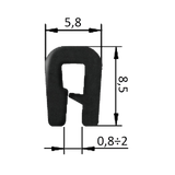 Guarnizione coprilamiera fino a 2,5mm (5 mt) - Ama