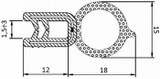 Guarnizione per lamiera o ABS con aggancio da 1mm a 3mm (5 mt) - Ama