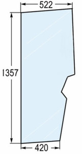 Vetro per portiera adattabile al riferimento originale Same 0,9231,212,0 - Ama