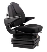 Sedile Activo Standard in tessuto nero con molleggio meccanico e braccioli - Seat Industries