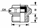 Spia livello olio da 1/2” in alluminio - Ama Refluid