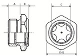 Spia livello olio da 3/4” in alluminio - Ama Refluid