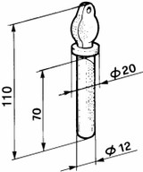 Chiavistello forgiato ø 12mm - Ama