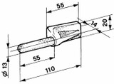 Perno per cerniera piatta ø 13mm - Ama